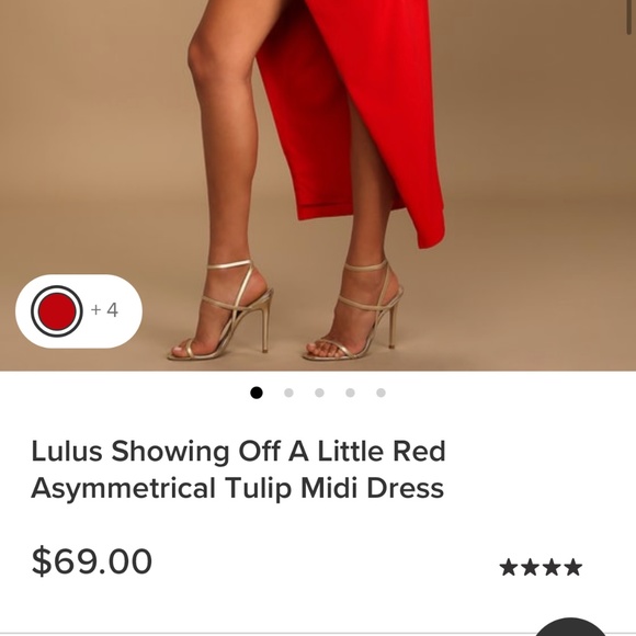 Red Lulus midi dress - Picture 5 of 5